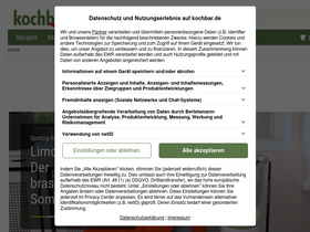 'kochbar.de' screenshot