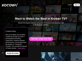 'kocowa.com' screenshot