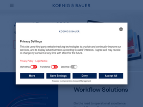 'koenig-bauer.com' screenshot