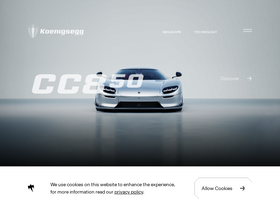 'koenigsegg.com' screenshot