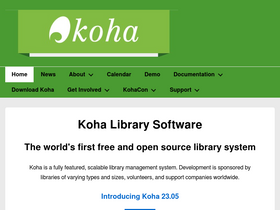 'koha-community.org' screenshot