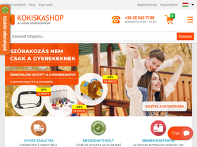 'kokiskashop.hu' screenshot