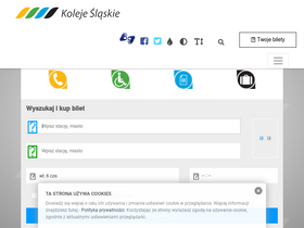 'kolejeslaskie.com' screenshot