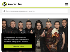 'koncert.hu' screenshot
