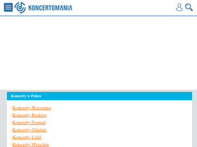 'koncertomania.pl' screenshot