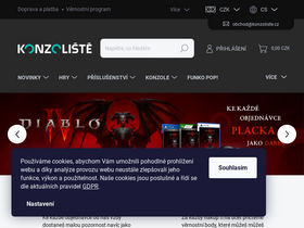 'konzoliste.cz' screenshot