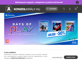 'konzolkiraly.hu' screenshot