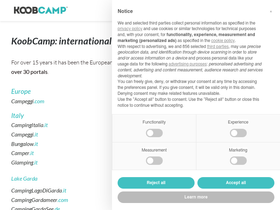 'koobcamp.com' screenshot