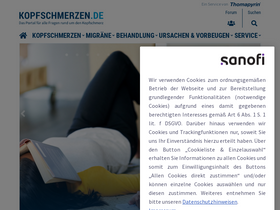 'kopfschmerzen.de' screenshot