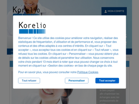 'korelio.com' screenshot