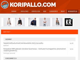 'koripallo.com' screenshot