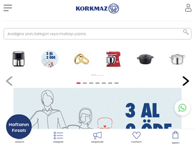 'korkmazstore.com.tr' screenshot