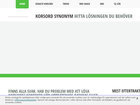 'korsordsynonym.com' screenshot