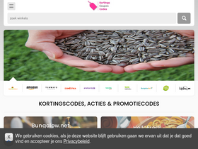 'kortingscouponcodes.nl' screenshot
