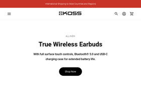 'koss.com' screenshot