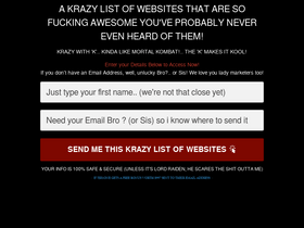 'krazylist.com' screenshot