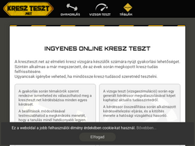 'kreszteszt.net' screenshot