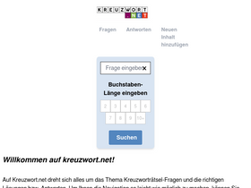 'kreuzwort.net' screenshot