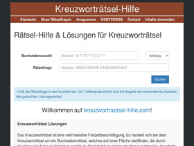 'kreuzwortraetsel-hilfe.com' screenshot