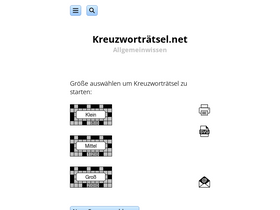 'kreuzwortraetsel.net' screenshot