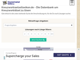 'kreuzwortraetsellexikon.de' screenshot