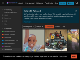 'krita-artists.org' screenshot