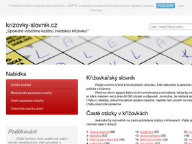 'krizovky-slovnik.cz' screenshot