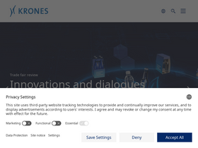 'krones.com' screenshot