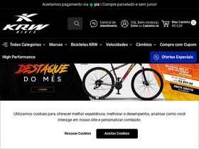 'krwbikes.com.br' screenshot