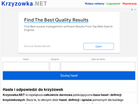 'krzyzowka.net' screenshot