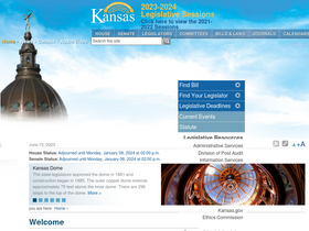 'kslegislature.org' screenshot
