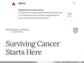 'kucancercenter.org' screenshot
