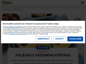 'kuchynelidlu.cz' screenshot