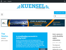'kuenselonline.com' screenshot