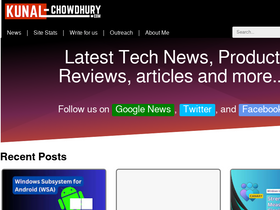 'kunal-chowdhury.com' screenshot