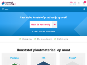 'kunststofplatenshop.nl' screenshot