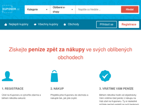 'kuponer.cz' screenshot