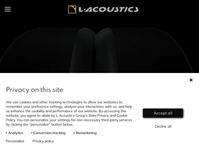 'l-acoustics.com' screenshot