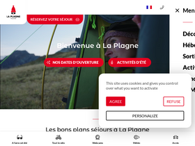 'la-plagne.com' screenshot