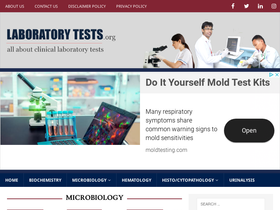 'laboratorytests.org' screenshot