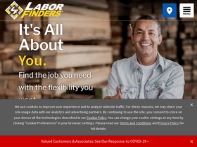 'laborfinders.com' screenshot