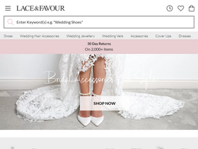 'laceandfavour.com' screenshot