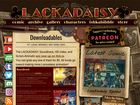 'lackadaisy.com' screenshot