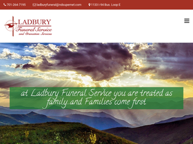 'ladburyfuneralservice.com' screenshot