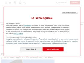'lafranceagricole.fr' screenshot