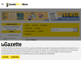 'lagazettedenimes.fr' screenshot