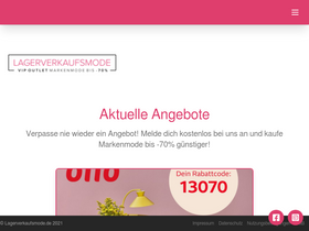 'lagerverkaufsmode.de' screenshot