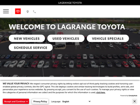 'lagrangetoyota.com' screenshot