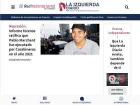'laizquierdadiario.cl' screenshot