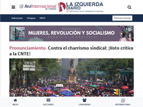'laizquierdadiario.mx' screenshot
